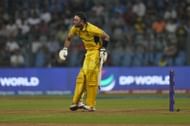 Glenn Maxwell had to get into some awkward positions to survive.